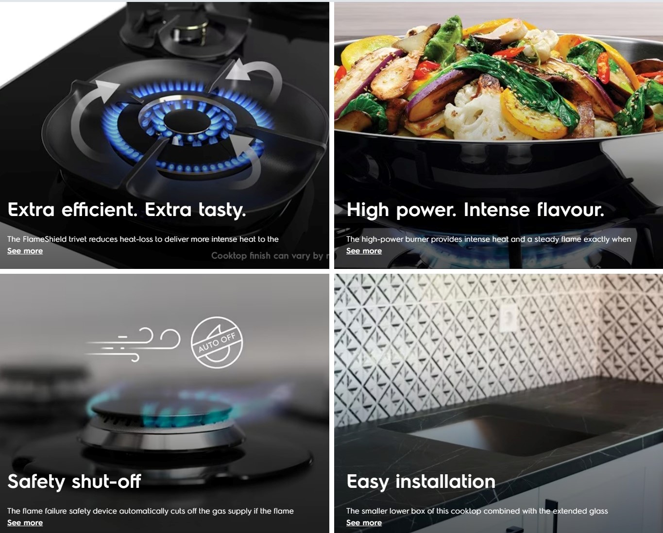 Electrolux 2 Burner BuiltIn Glass Gas Cooker Hob EHG8250BC Seng Huat