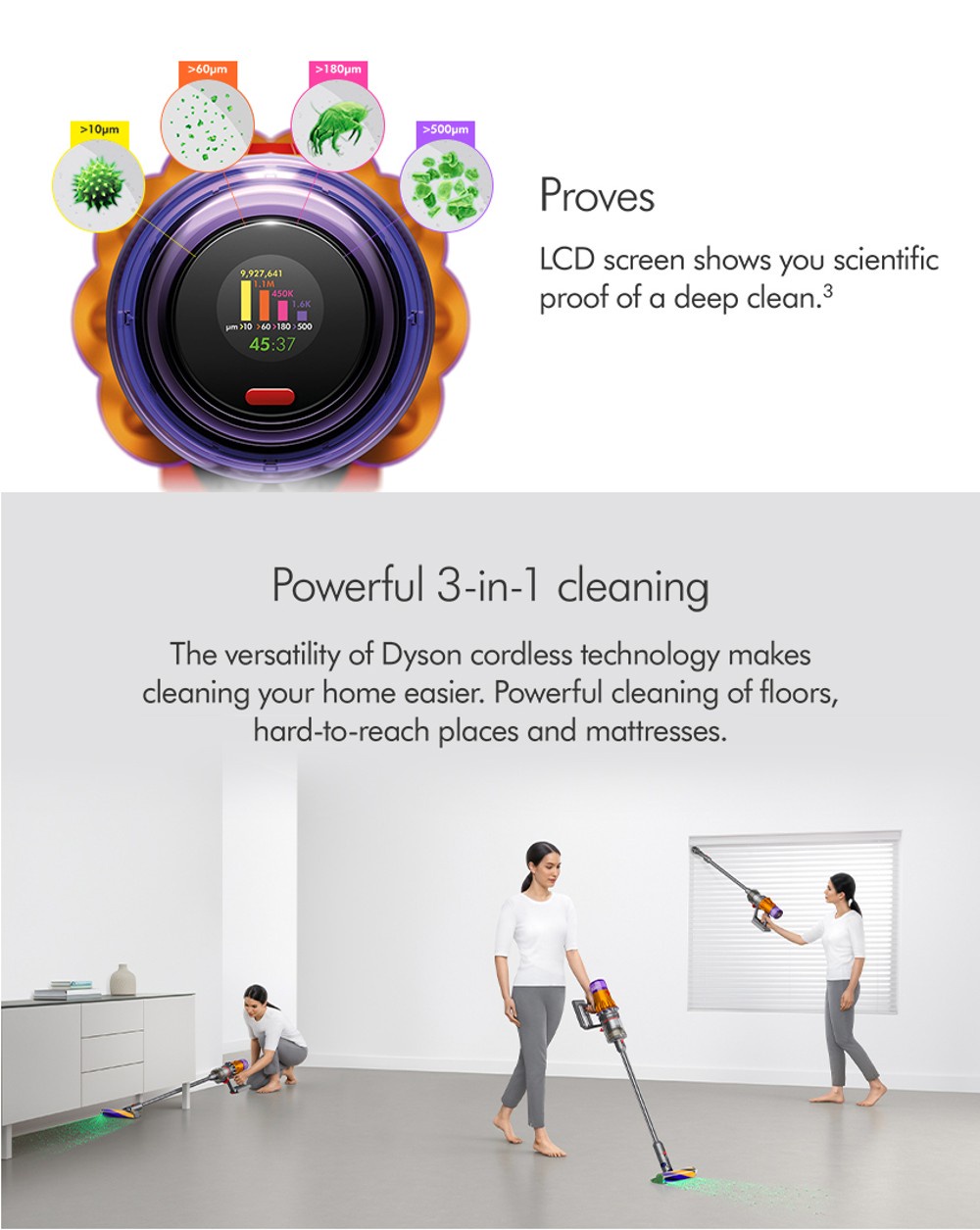 Dyson Stick Vacuum Cleaner V12 Detect Slim Absolute (Yellow/Nickel