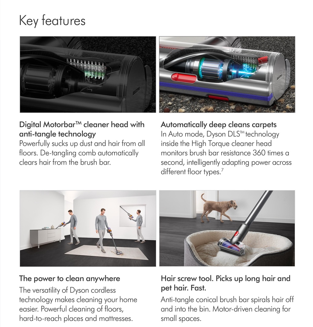 Dyson Stick Vacuum Cleaner V15 Detect Absolute Seng Huat