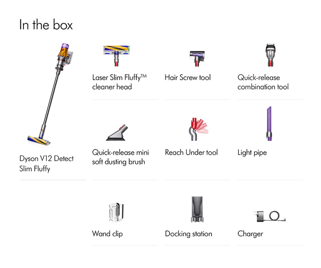 Dyson Stick Vacuum Cleaner V12 Detect Slim Fluffy Seng Huat