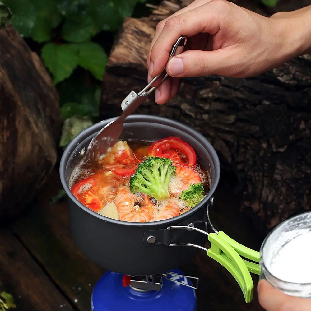 Backpack Cooking Kit Camping Cooking Set For Camping Backpacking Travel Stove Pots Pan Cutlery Bowl Cup - View #9