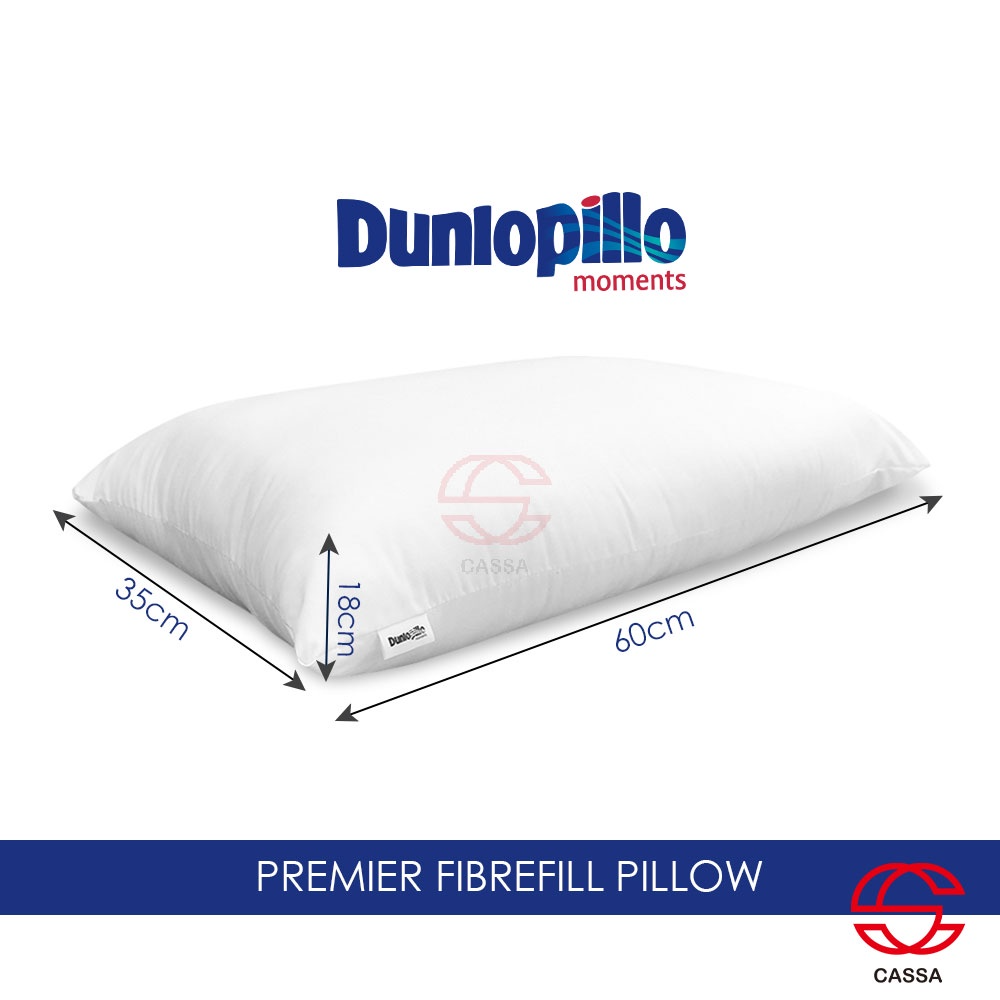 Dunlopillo Pillow Hollow Fibre Fill Polyester 5 Star Hotel Direct Factory Kilang Bantal 60X35CM