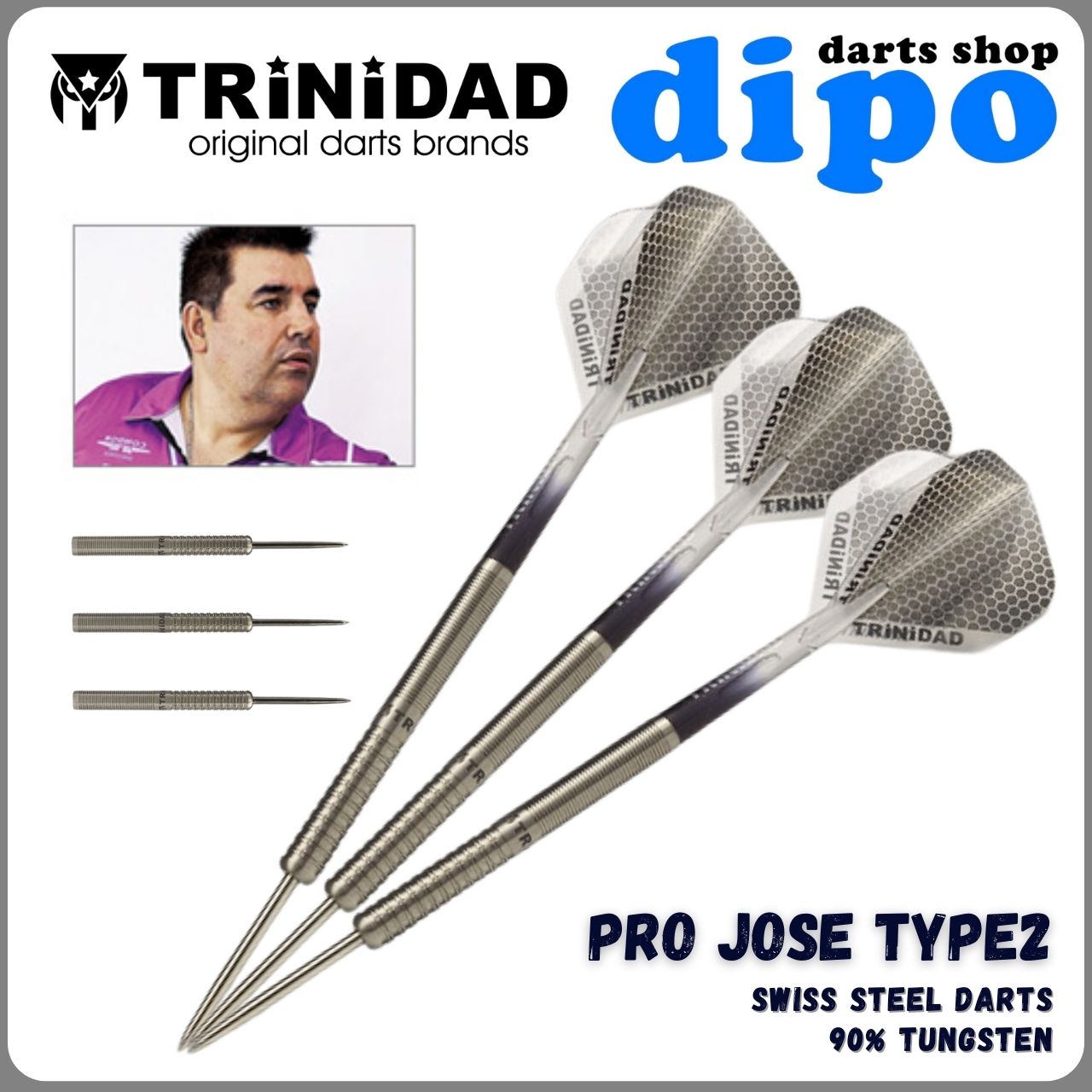 TRiNiDAD Steel Darts - PRO JOSE Type2 ( Jose De Sousa model