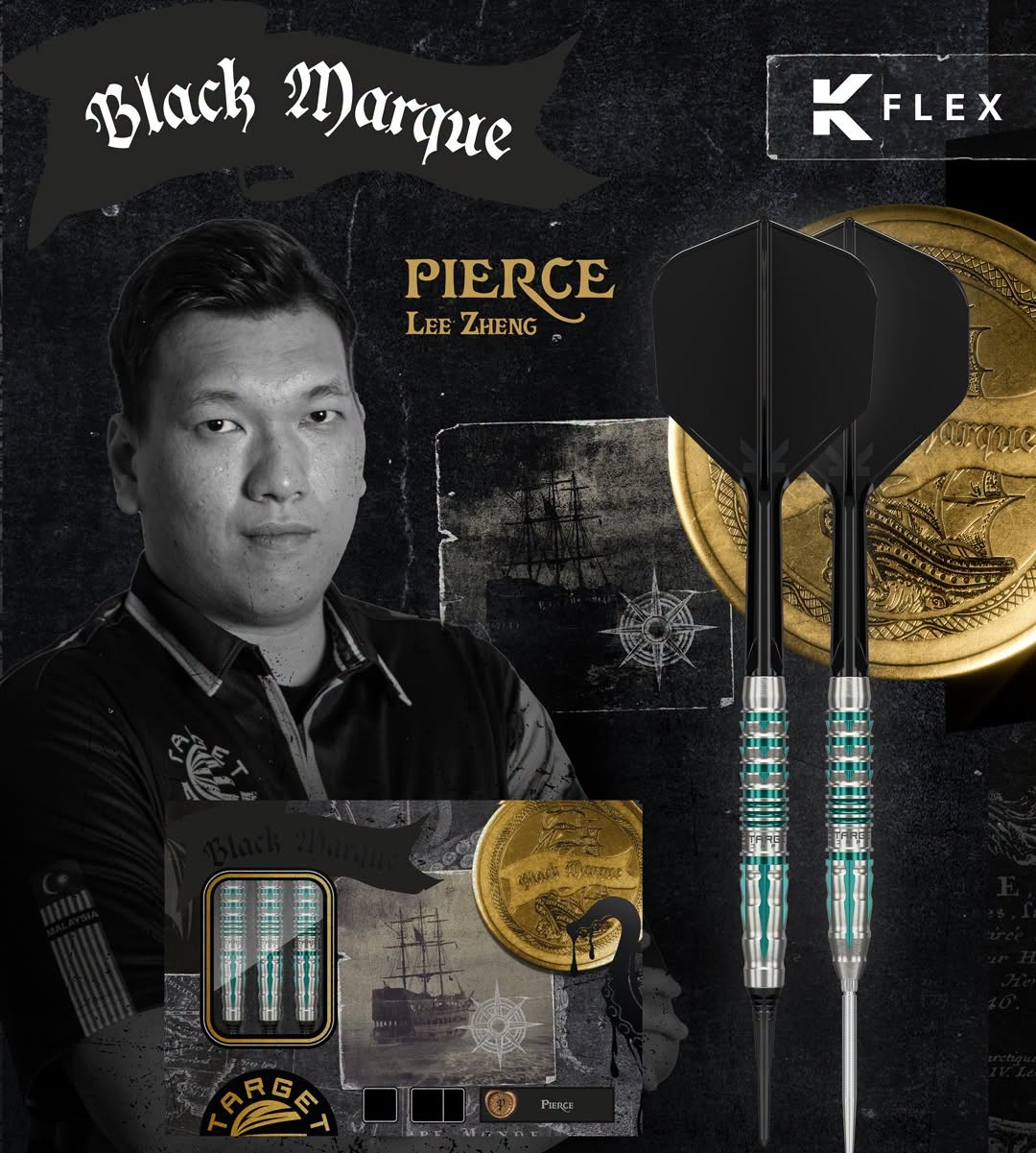 TARGET BLACK MARQUE PIERCE ( Lee Zheng Signature Model ) - TARGET