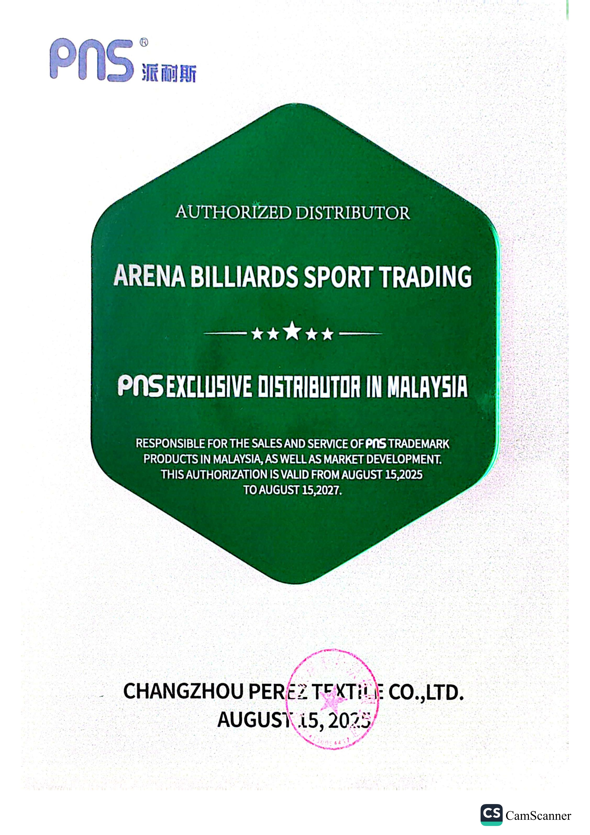 Life Cues sole distributor certificate
