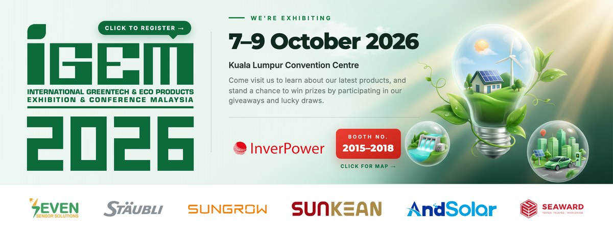 InverPower at IGEM 2026, booth 2015-2018, Kuala Lumpur Convention Centre, 7-9 October 2026