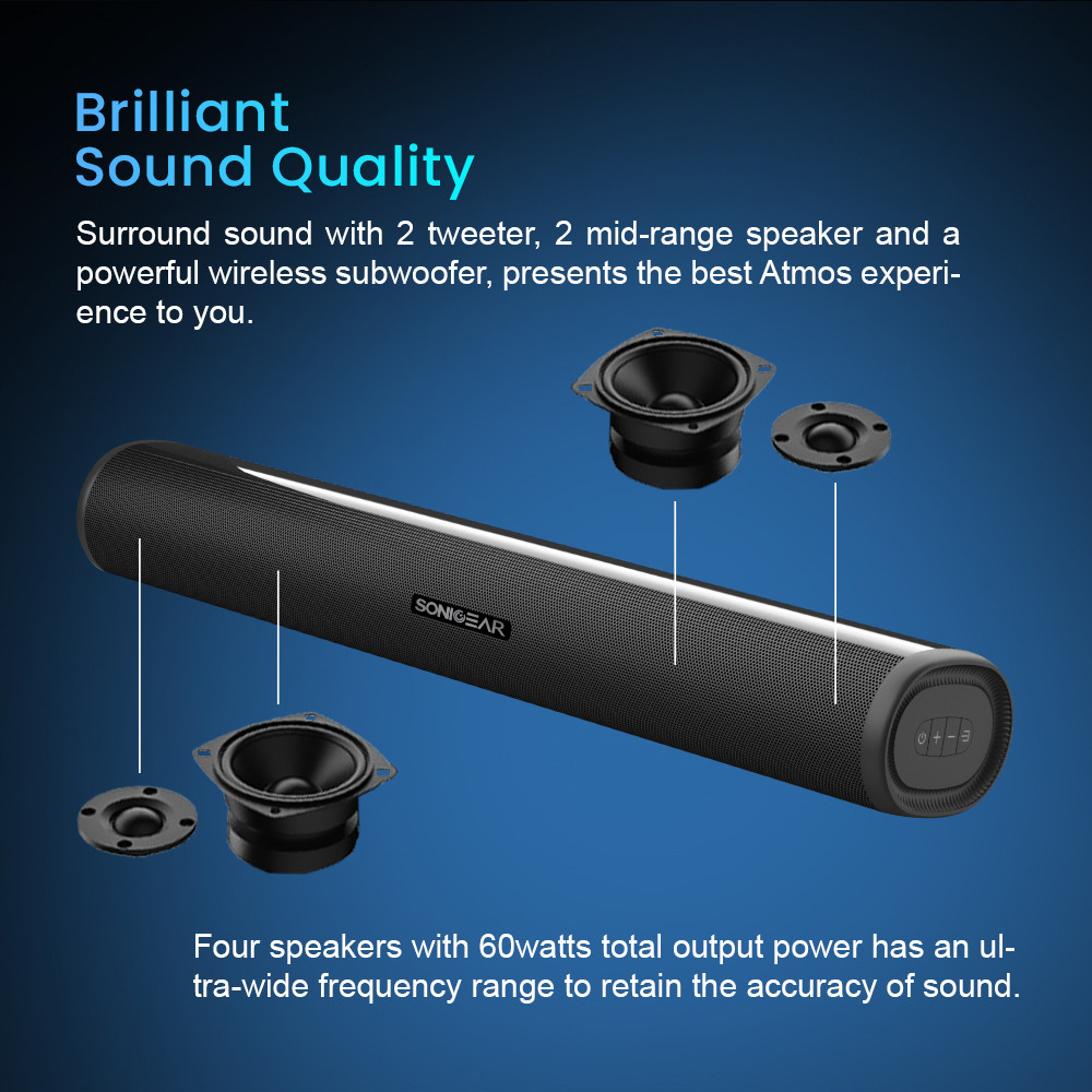 Sonicgear STUDIOBAR 600 HD Airbass Bluetooth Speaker