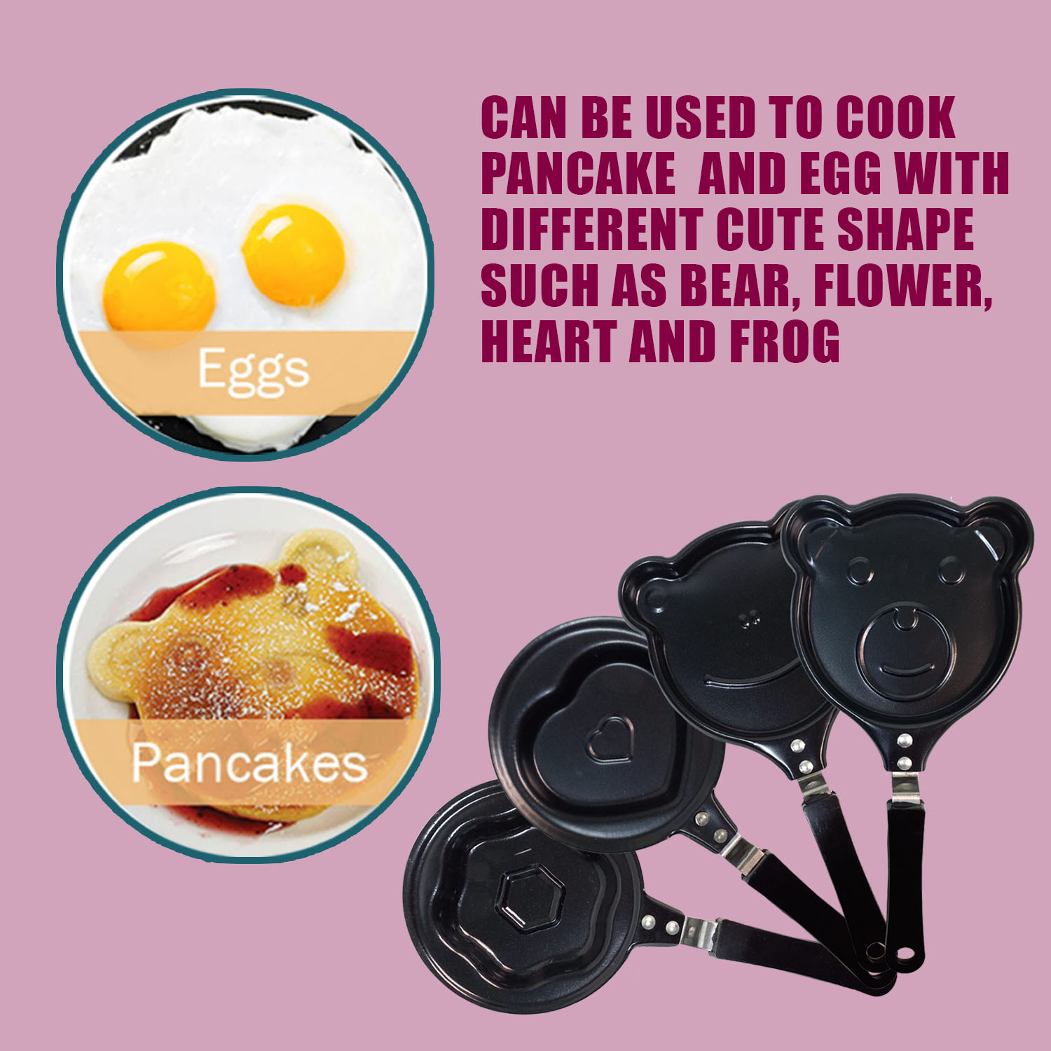 Mini Pancake Pan Non Stick Mini Egg Pan Non Stick Cute Pan Cartoon Pan