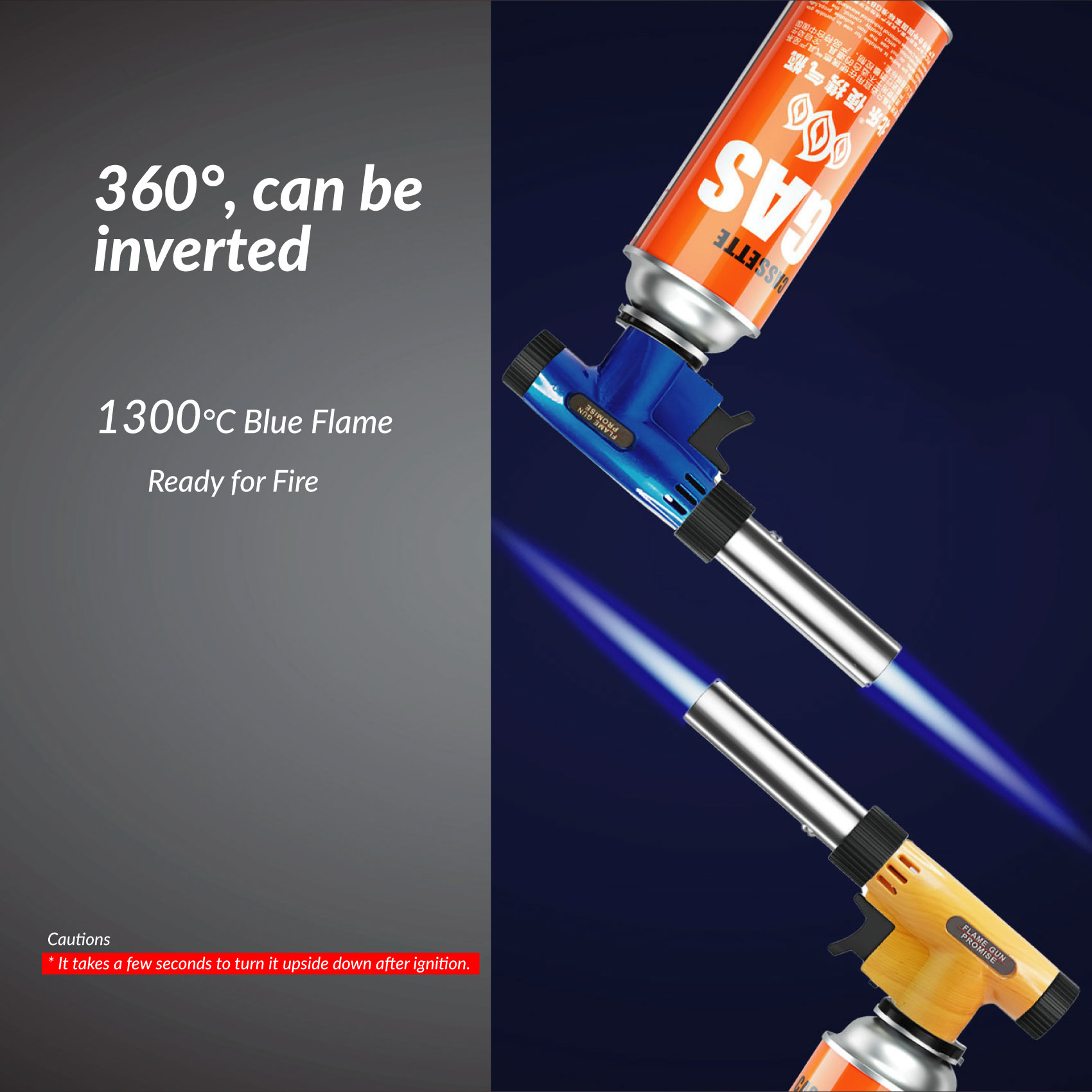 Newly Improved Torch Gun Heavy Duty Gas Butane Burner Outdoor Fire