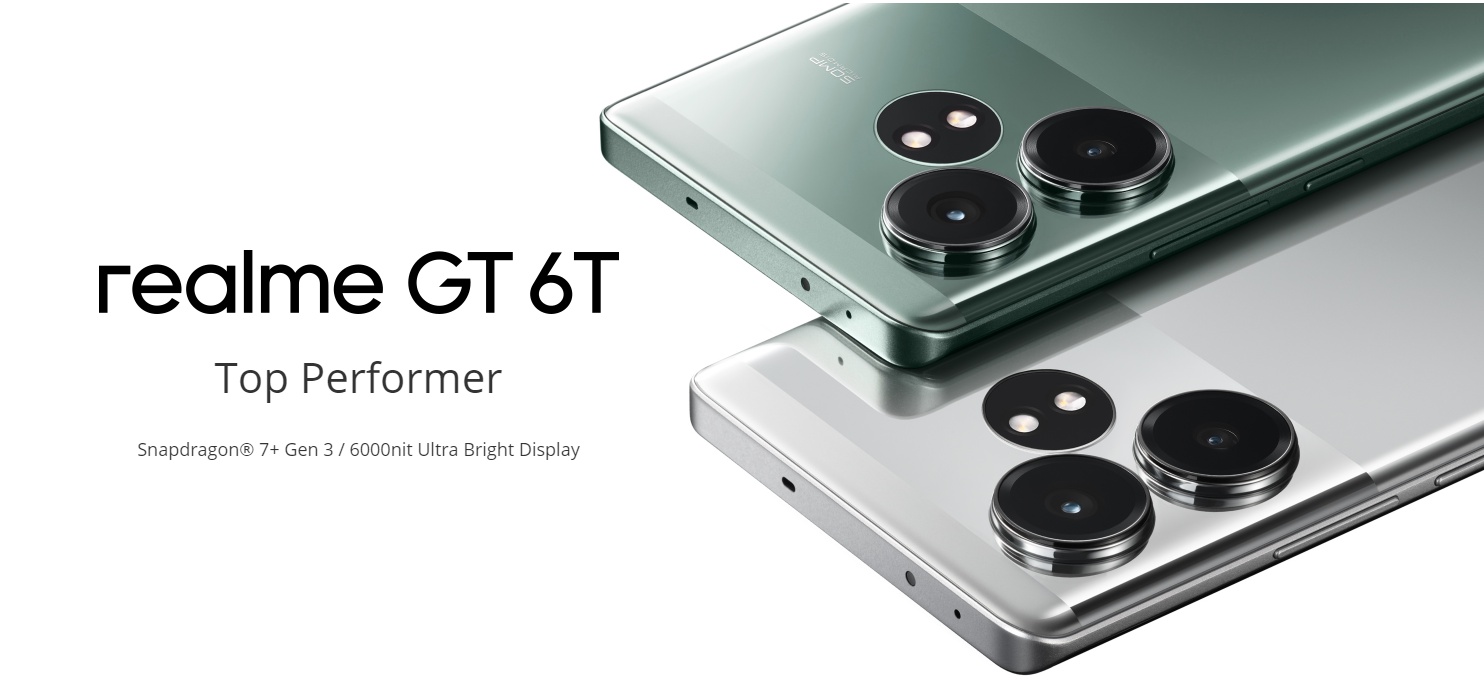 Realme GT 6T (RMX3853)(12GB 256GB)(Fluid Silver) | Shining e-Store 