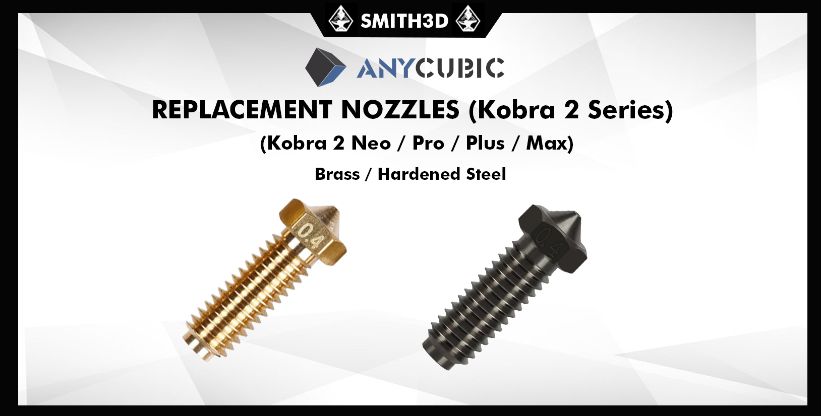 Anycubic kobra 2 series replacement brass nozzle 0.4mm , kobra 2 neo, kobra 2 max, kobra 2 pro, kobra 2 plus nozzle