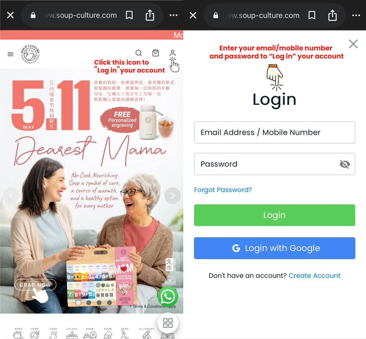 Log in