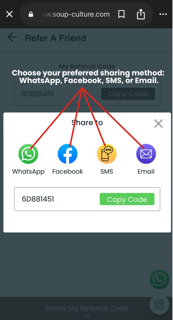 Sharing Options