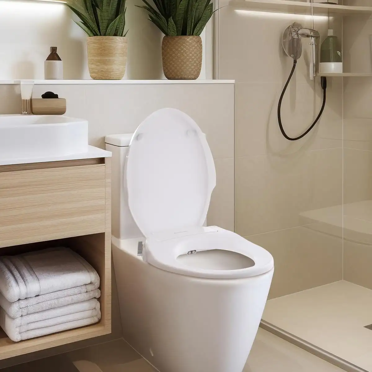 PANASONIC DL-AR15DWM EZYCLEAN BIDET TOILET SEAT (D SHAPE) | Top