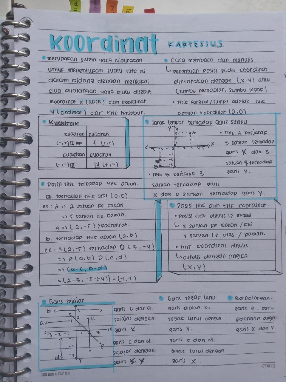 Ambisnotes Koordinat Kartesius Kelas 8 Ambisnotes