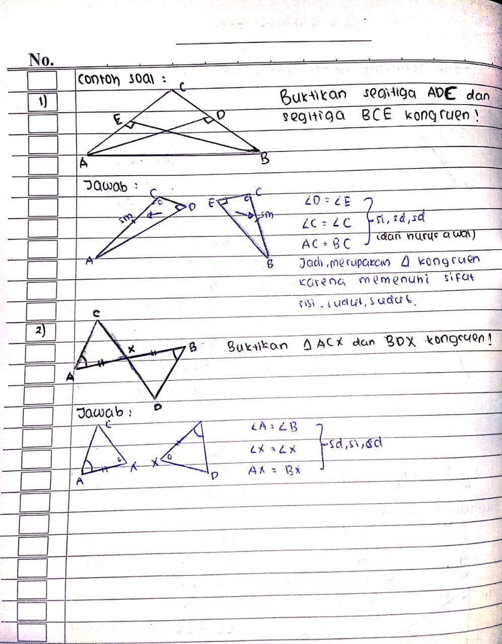 Ambisnotes | Sifat Segitiga Yang Kongruen Kelas 9 - Ambisnotes