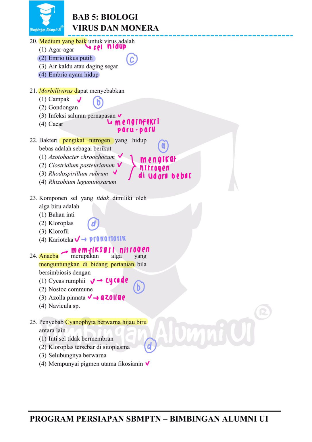 Ambisnotes | Soal Biologi Virus dan Monera - Ambisnotes