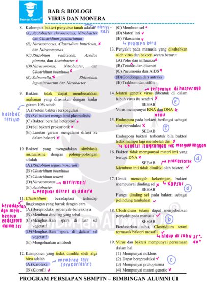 Ambisnotes | Soal Biologi Virus dan Monera - Ambisnotes