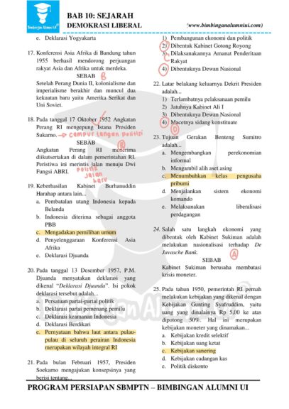Ambisnotes | Soal Sejarah Demokrasi Liberal - Ambisnotes