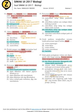 Ambisnotes | Biologi Latihan Soal SIMAK UI - Ambisnotes