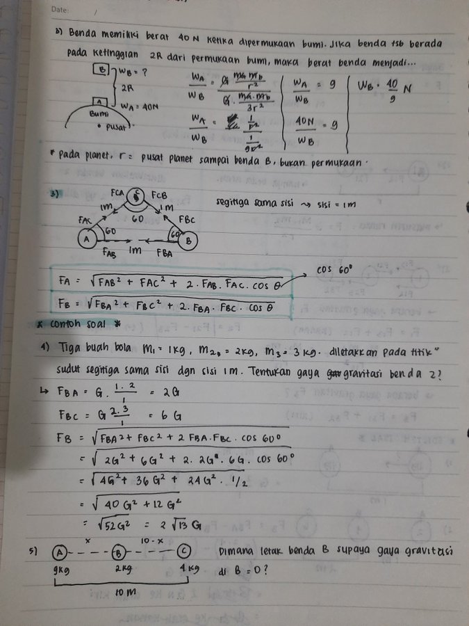 Ambisnotes | Materi Gaya Gravitasi Newton Kelas 10 - Ambisnotes