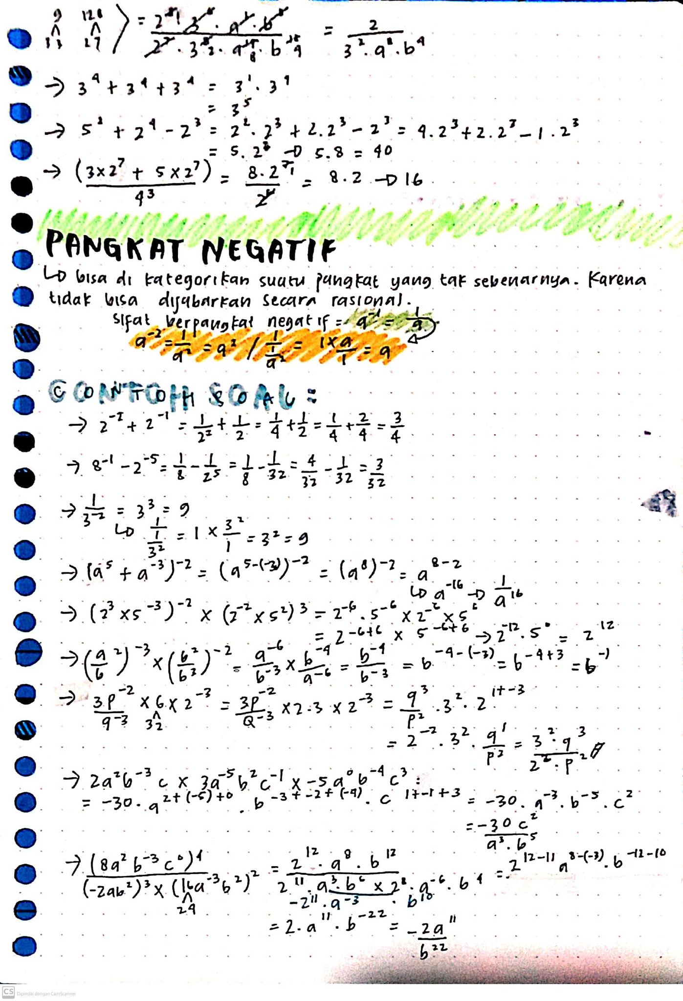 Ambisnotes | Matematika Materi Perpangkatan dan Bentuk Akar Akar Kelas