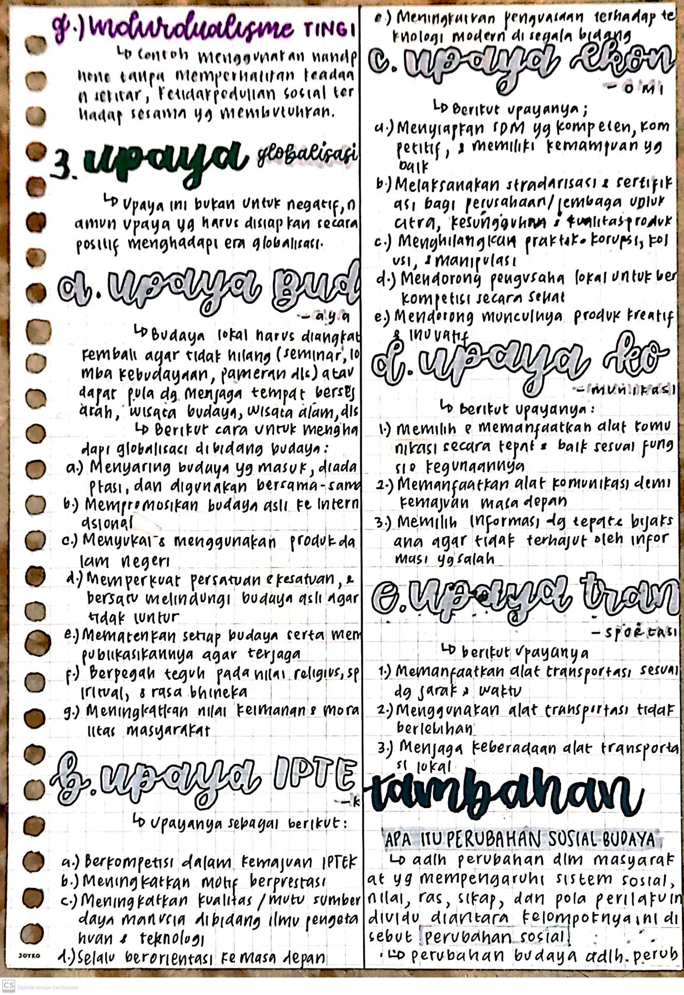 Ambisnotes Materi IPS Kelas 9 Perubahan Budaya