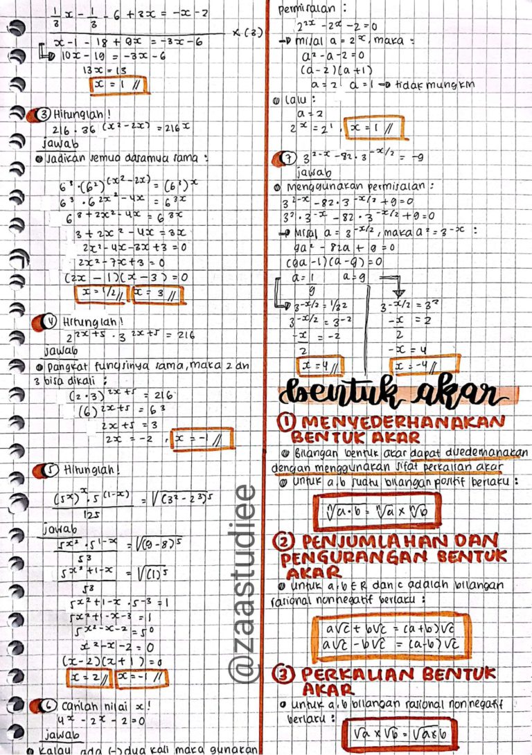Ambisnotes | Catatan Matematika Peminatan Kelas 10 (Eksponen) - Ambisnotes