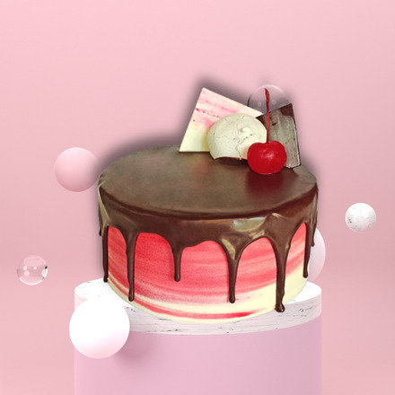 Pink Shade Chocolate Cake