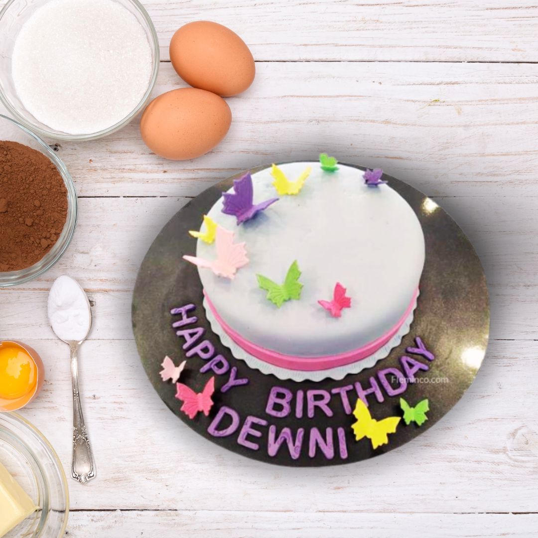 Butterfly Circle Cake