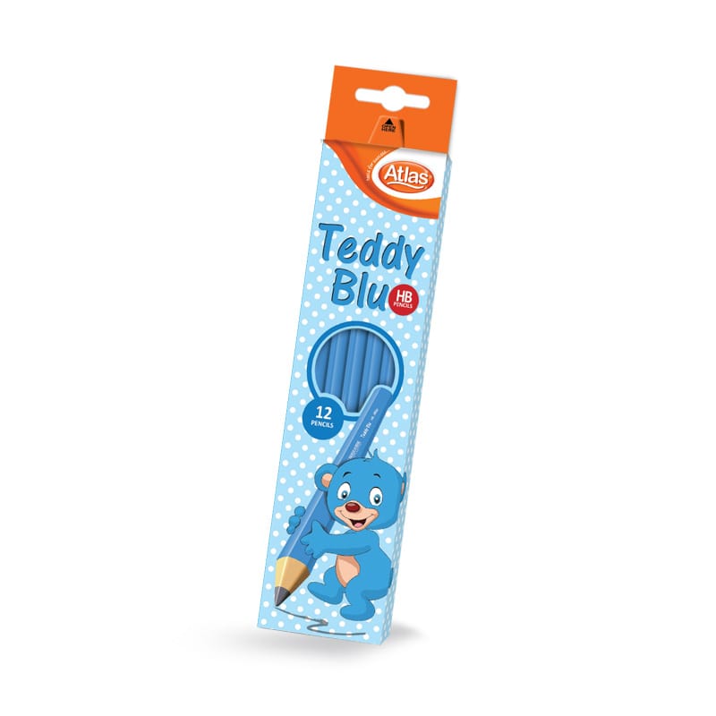 ATLAS TEDDY BLU HB PENCIL 12PACK