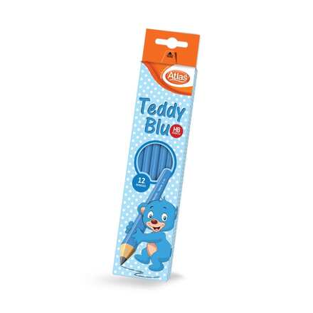 ATLAS TEDDY BLU HB PENCIL 12PACK