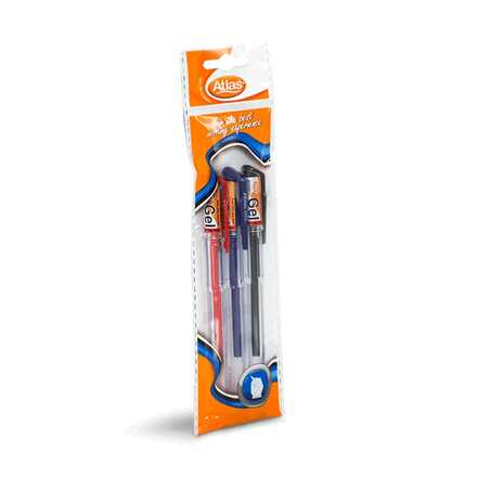 ATLAS PEN CHOOTY GEL ASSORTED – PACK OF 3