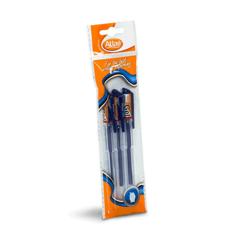ATLAS PEN CHOOTY GEL BLUE – PACK OF 3