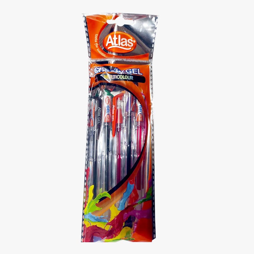 ATLAS PEN CHOOTY GEL MULTICOLOR – PACK OF 5