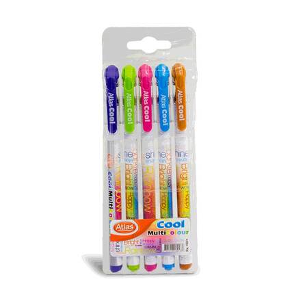 ATLAS PEN COOL MULTICOLOR – PACK OF 5