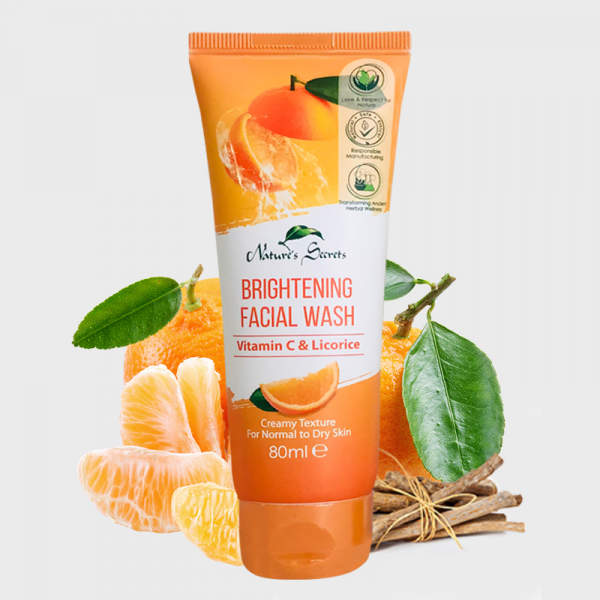 NATURE’S SECRETS BRIGHTENING FACIAL WASH WITH VITAMIN C & LICORICE