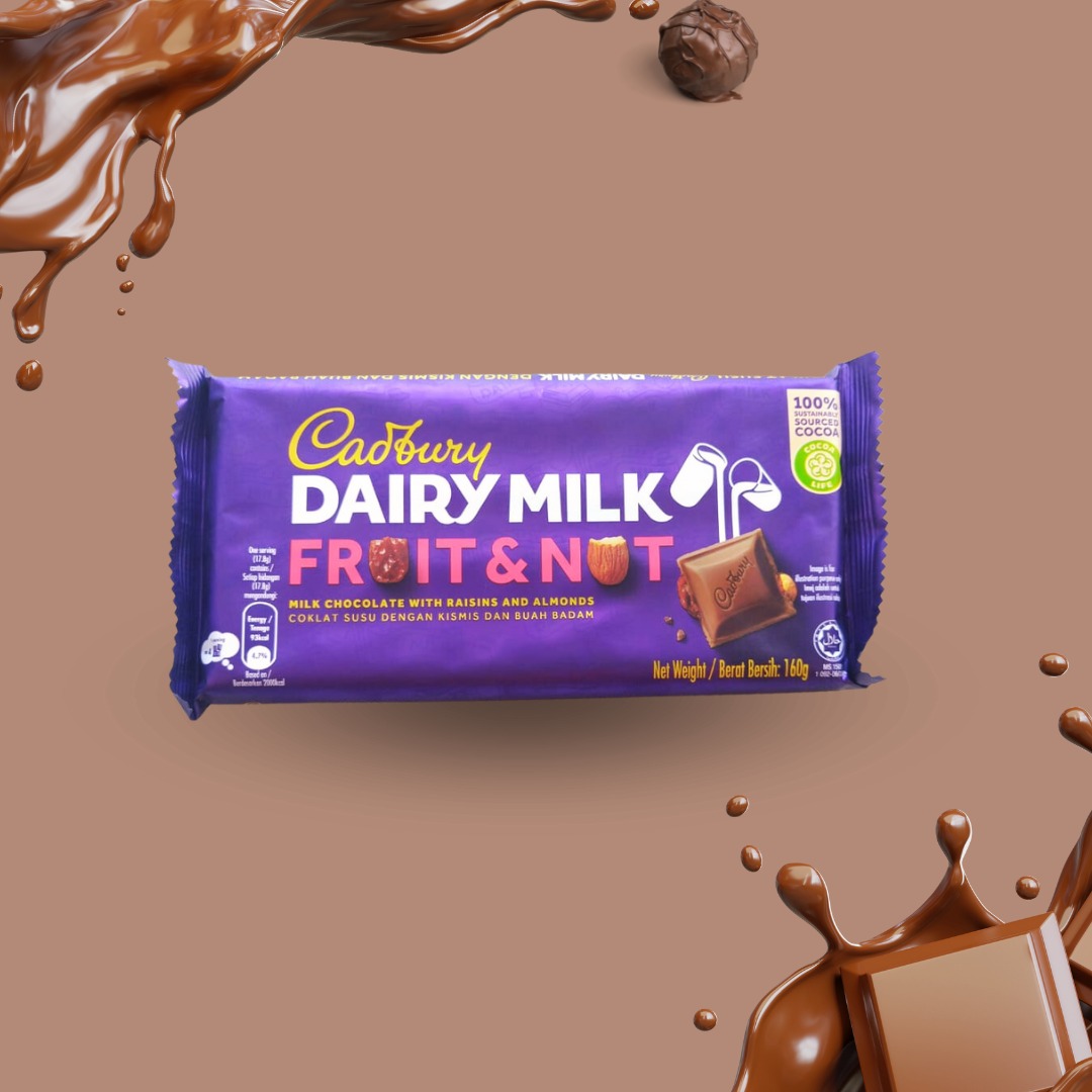 Dairy milk fruit and nut