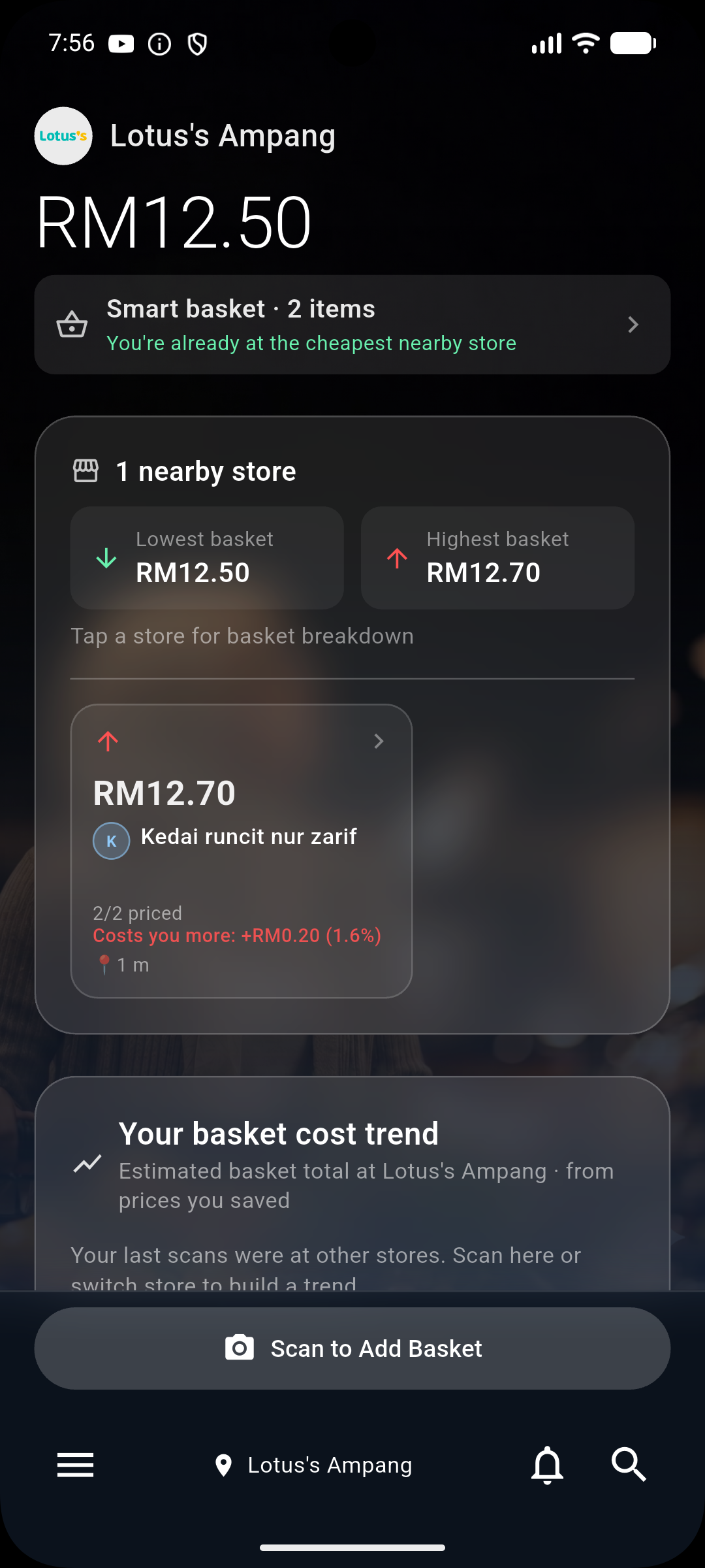 CheckLu basket compare at nearby stores