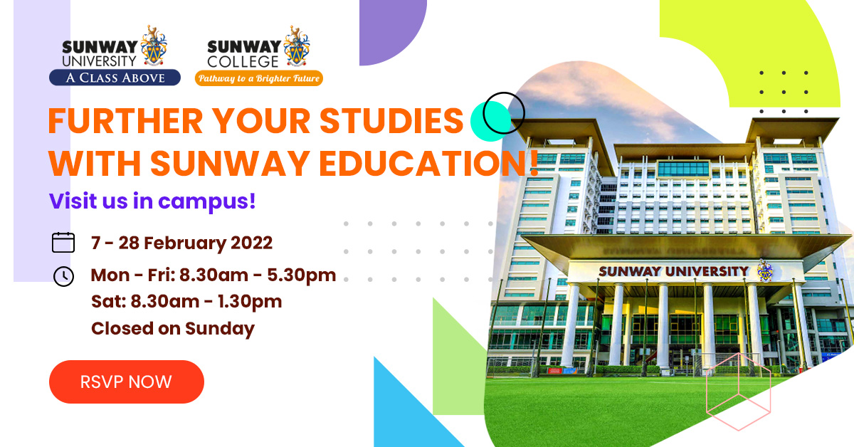 Further your education with Sunway!