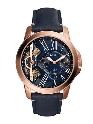 Men Navy Multifunction Skeleton Dial Watch ME1162