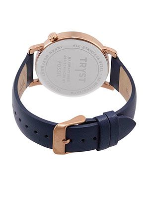 TRYST Manufactured & Serviced by Fossil Unisex Navy Blue Watch