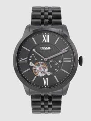 Men Black Skeleton Analogue Watch ME3062