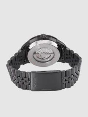 Men Black Skeleton Analogue Watch ME3062