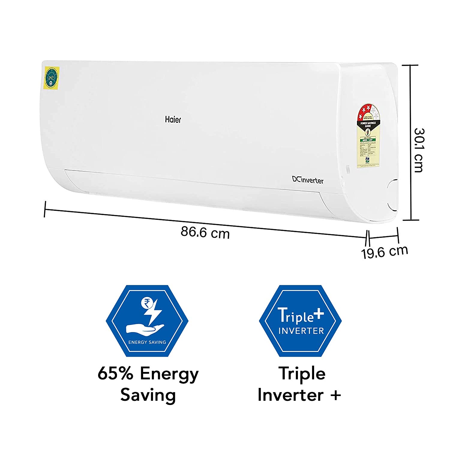 HSU12F-FDW3B 1 Ton 3 Star Inverter Split AC