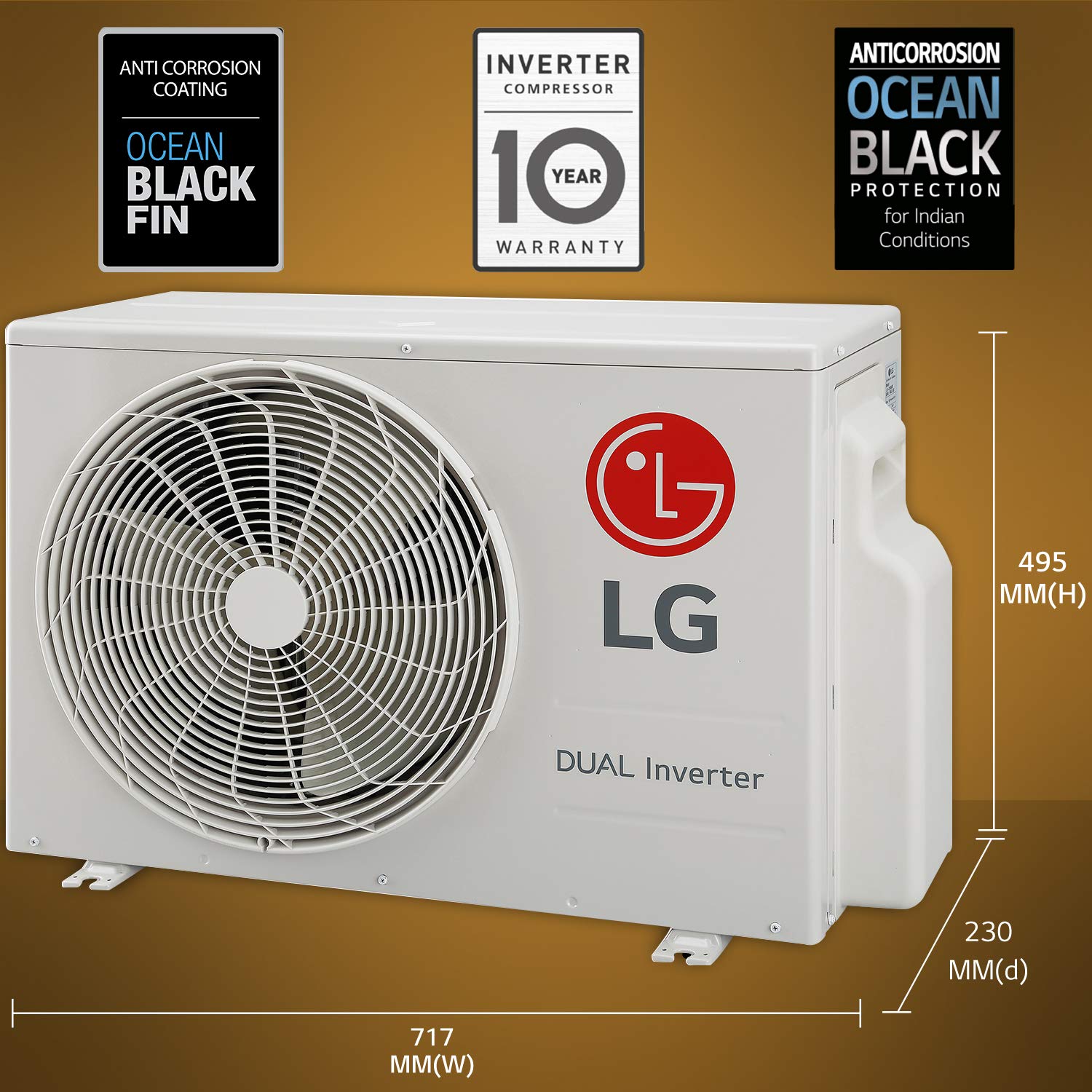 LS-Q12CNXD 1 Ton 3 Star Inverter Split AC