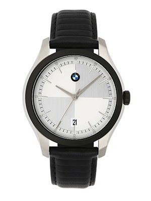 Men White & Silver-Toned Analogue Watch 5000