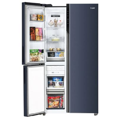598L HRT-683GKU1 3 Door Convertible Side by Side Refrigerator with WIFI Enabled Smart Sense AI