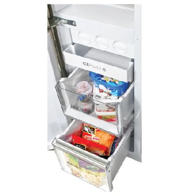 598L HRT-683KGU1 3 Door Convertible Side by Side Refrigerator with WIFI Enabled Smart Sense AI
