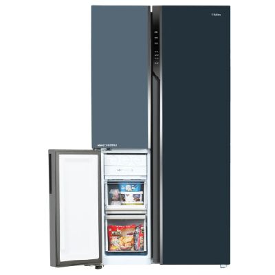 HRT-683GOGU1 Vogue 598L Grey Onlyx Glass 3-Door Convertible Fridge
